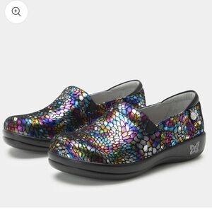 Alegria Keli Minnow Rainbow Metallic Design Suede Leather